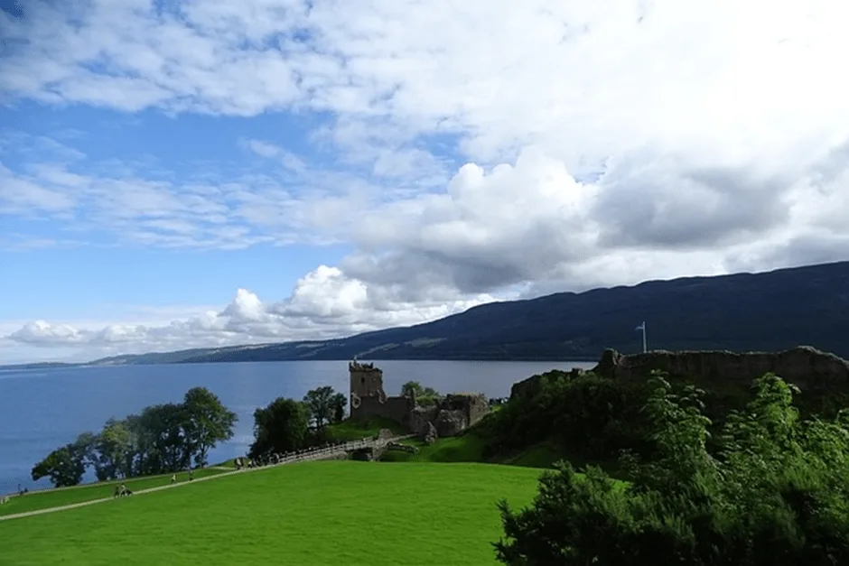 Castle and loch in Scotland