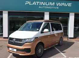 vw two tone whote and copper camper with 5 seats 4 berth