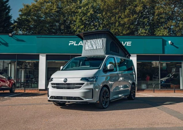 VW t& campervan with pop top roof