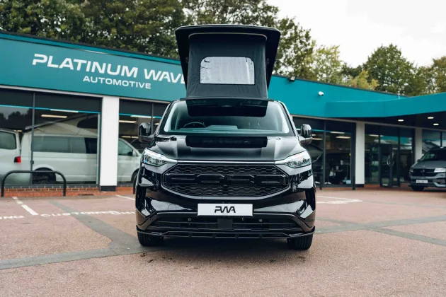 Ford campervan outside Platinum Wave Automotive