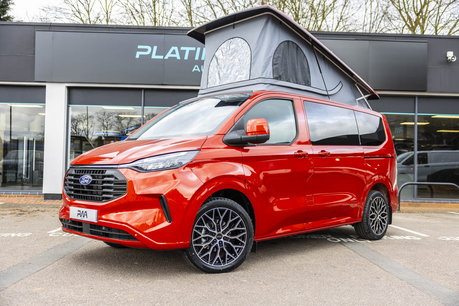 Ford Transit Custom Campervan used SWB 2.0 Diesel Race Red PWA – KZT