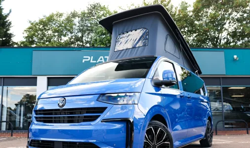 Volkswagen T7 Transporter Campervan New 2.0 Diesel LWB 2025 Mid Blue PWA- 5548