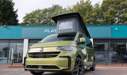 Volkswagen T7 Transporter Commerce Pro Campervan 2.0 SWB 2026 Warm Green Slate PWA 7154