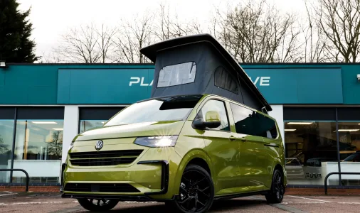 Volkswagen T7 Transporter Commerce Pro Campervan 2.0 LWB 2026 Warm Green Onyx PWA 9184